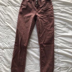 light burgundy altar’d state skinny jeans